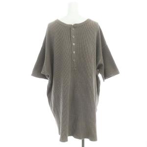 AMERICANA LAppartement バックヘンリーサーマルプルオーバー カットソー 七分袖 コットン ベージュ