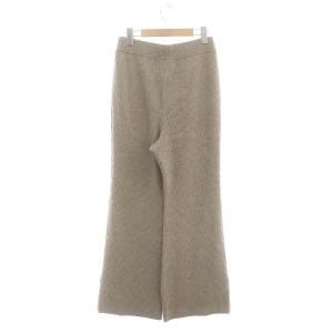 アパルトモン　ドゥーズィエムクラス　カシミヤ混　リブニットパンツ　ベージュ　36 アパルトモン ドゥーズィエムクラス 19SS リブニットパンツ