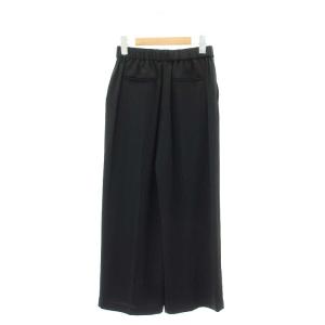 Theory 24SS Powder Crepe Relax ST PO パンツ ストレート イージー センタープレス XX0 黒 ブラック