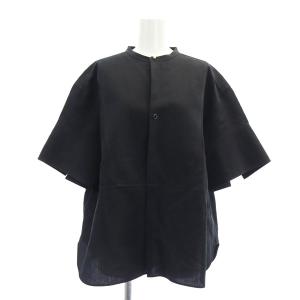 ビー B 24SS リネンコットンポプリン シャツ 半袖 F 黒 ブラック