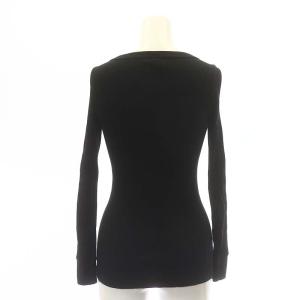 HYKE LONG-SLV TEEカットソー 長袖 リブ 黒 ブラック