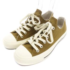 CONVERSE ALL STAR OX 100 ローカットスニーカー ×MHL別注 コットン US5 24.0cm 茶 ブラウン 白 ホワイト