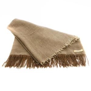 suzukitakayuki フリンジストール 大判 茶 ブラウン ベージュ