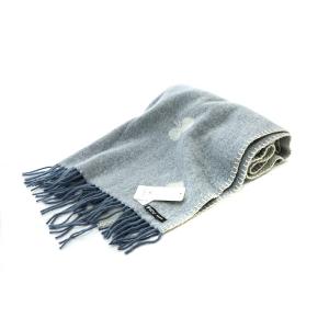 mina perhonen ×KLIPPAN CHOUCHO ウールフリンジストール マフラー グレー