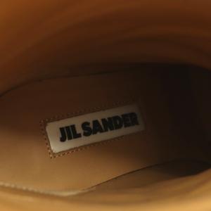 JIL SANDER ロングブーツ チャンキーヒール レザー ミドル 36 22.5 アイボリー