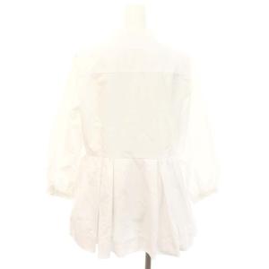 SONO サステナブルブロードタックペプラムブラウス シャツ 長袖 1 S 白 ホワイト /SY OS