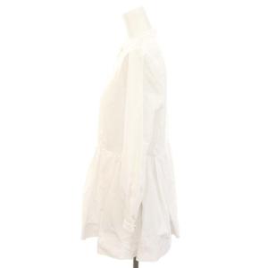 SONO サステナブルブロードタックペプラムブラウス シャツ 長袖 1 S 白 ホワイト /SY OS