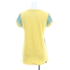 HYSTERIC GLAMOUR ヒスガール スター ボーダー プリントTシャツ カットソー 半袖 F 黄 ライトブルー 赤 /HK OS