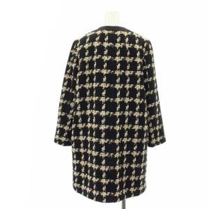 Grace Class 23AW フェザーチェックツイードコート 36 ブラック ベージュ