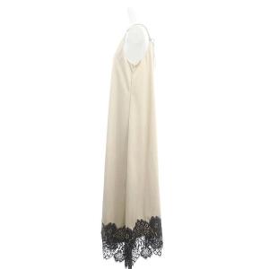 GRACE CONTINENTAL 24AW レースコンビ2wayキャミワンピース 36 ライトベージュ ブラック