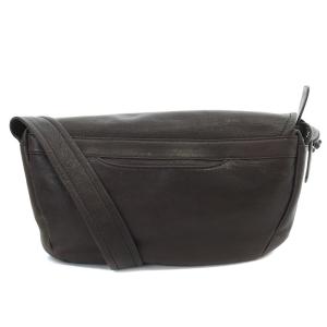 genten ゴートベーシック フラップショルダーバッグ レザー 茶色 ブラウン 44110
