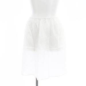 CASA FLINE 22AW コットン ティアード スカート ロング フレア F 白 ホワイト