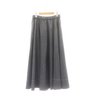 ebure 23AW デニムライクウールサーキュラースカート 36 ネイビー