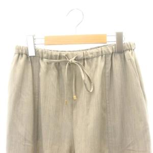 ebure 23AW ファインライトウールパンツ ワイド センタープレス イージー 36 グレージュ