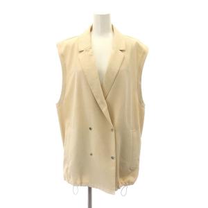 23SS テーラードベスト ダブル F アイボリー /HK OS SH