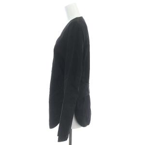 3.1 phillip lim パールロングカフス ノーカラーブラウス 長袖 4 黒 ブラック