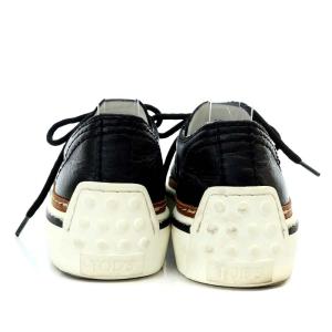 TOD'S スニーカー ローカット レザー 35.5 22.5cm 黒 ブラック