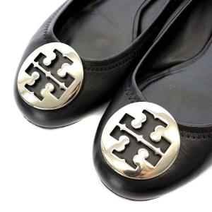 TORY BURCH フラットシューズ バレエシューズ パンプス ローヒール 6.5 23.5cm 黒 ブラック