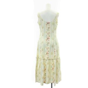 POLO RALPH LAUREN 花柄 ギャザー ノースリーブワンピース ロング シルク リネン混 0 マルチカラー