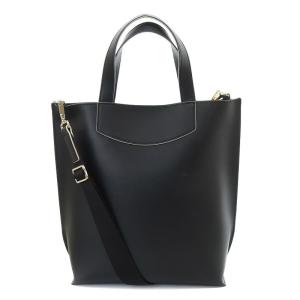 agnes b. トートバッグ ショルダーバッグ 2way レザー 黒 ブラック