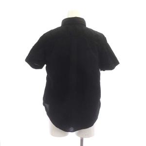 Tao AD2006 コットン 半袖シャツ ブラウス 前開き M 黒 ブラック