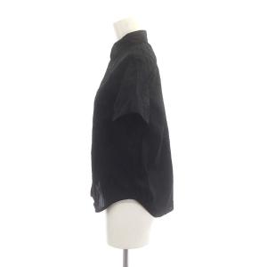 Tao AD2006 コットン 半袖シャツ ブラウス 前開き M 黒 ブラック