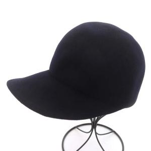 STELLA McCARTNEY ウール BBキャップ 野球帽 57 紺 ネイビー