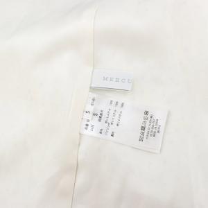 MERCURYDUO 24SS 配色ラッフルサイドカットアウトワンピース ロング マキシ S 白 ホワイト 黒 ブラック /MF