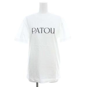 ロゴプリントTシャツ カットソー 半袖 クルーネック XS 白 黒 ホワイト ブラック /ES OS