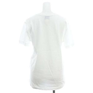 PATOU ロゴプリントTシャツ カットソー 半袖 クルーネック XS 白 黒 ホワイト ブラック /ES OS