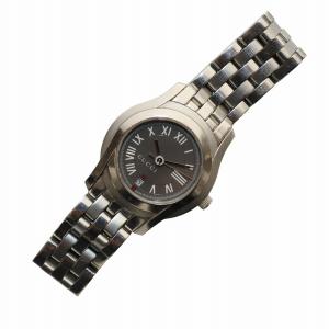 GUCCI 5500L シェリーライン 腕時計 ウォッチ アナログ クォーツ 3針 SS シルバーカラー 文字盤グレー