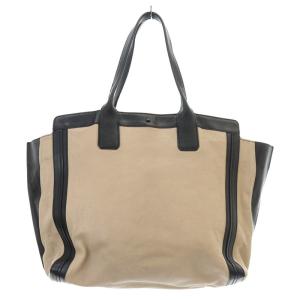 Chloe アリソン トートバッグ ハンドバッグ バイカラー レザー ライトベージュ 黒 ブラック