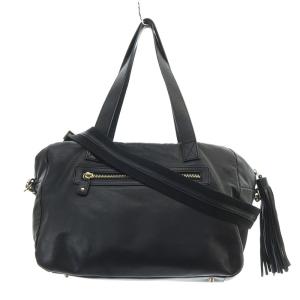 ANYA HINDMARCH 2WAY トートバッグ ショルダー レザー 黒 ブラック