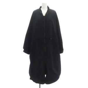 22SS Octa サーモコントロール ナイロンジャケット コート ロング ノーカラー ライナー 38 黒 ブラック