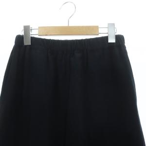 JURGEN LEHL イージーパンツ セミワイド コットン リネン混 M 濃紺 ダークネイビー