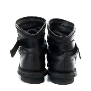 trippen ボム BOMB ブーツ ショート フラット ストラップ レザー 35 22.5cm-23cm 黒 ブラック