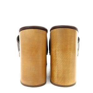 VALENTINO GARAVANI ミュール チャンキーヒール Vロゴチェーン 38