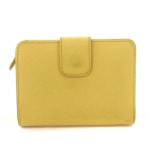 PRADA SAFFIANO MULTIC 財布 二つ折り L字ファスナー マスタード色