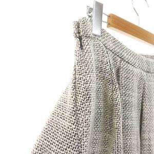 Plage Tweed スカート フレア ロング マキシ丈 36 白 黒 ホワイト ブラック