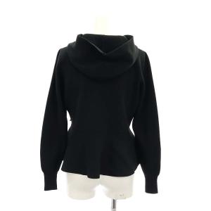 M'S GRACY ジップパーカーニット フード 38 黒 ブラック