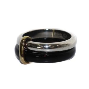 GEORG JENSEN シルバーリング 指先 925 14号 シルバー 黒 ブラック