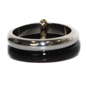 GEORG JENSEN シルバーリング 指先 925 14号 シルバー 黒 ブラック