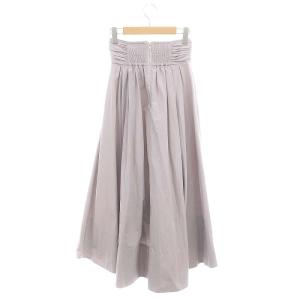 SNIDEL 23SS ハイウエストフィッシュテールスカート フレア ロング 0 ラベンダー グレーベージュ