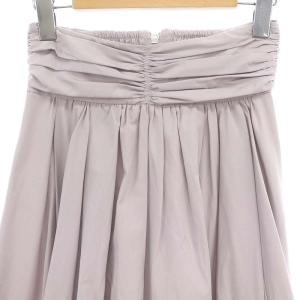 SNIDEL 23SS ハイウエストフィッシュテールスカート フレア ロング 0 ラベンダー グレーベージュ