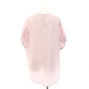 ebure ワッシャータフタ パフスリーブブラウス 38 ライトピンク