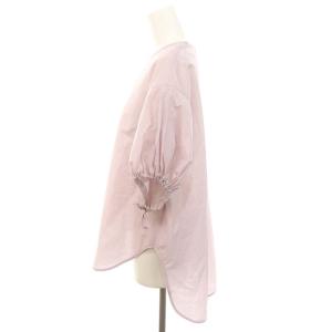 ebure ワッシャータフタ パフスリーブブラウス 38 ライトピンク