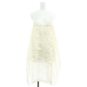 ぶたさんキャミワンピース 膝丈 シアー アイボリー /DO OS