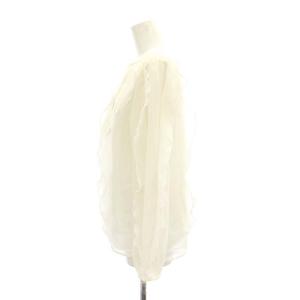 CELFORD 23AW フリルシアーブラウス シャツ 長袖 38 アイボリー