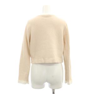 CELFORD 24SS ツイード風ニットカーディガン 長袖 ショート丈 クルーネック F ピンク 白 ホワイト