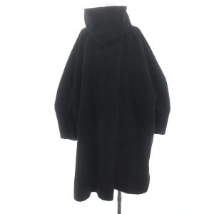 ENFOLD PEストレッチ BOXフーデットCOAT 36 ブラック